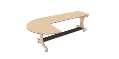 J-tafel 225 cm berken Tangara Groothandel voor de Kinderopvang Kinderdagverblijfinrichting